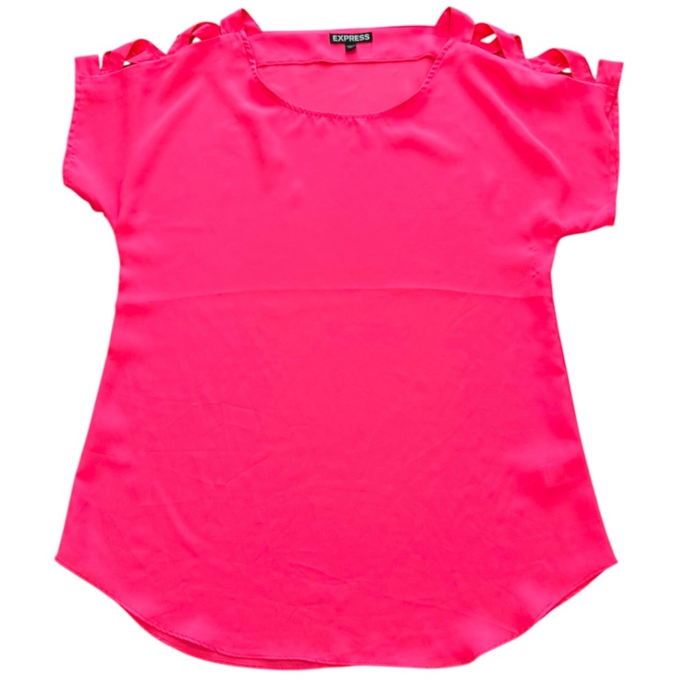 Express Neon Cut Out Sleeve Shirt